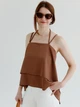 Топ женский ARTKNIT Fashion One Size Коричневый (4823093472815) - изображение 8