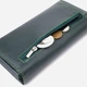 Кошелек женский для карточек из натуральной кожи ST Leather Accessories leather-23099 Зеленый - изображение 8