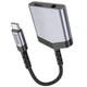 Перехідник Hoco LS39 Type-C to Type-C + 3.5mm Metal gray - зображення 6