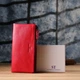 Кошелек женский для карточек из натуральной кожи ST Leather Accessories leather-23109 Красный - изображение 10