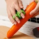 Пальчиковая овощечистка FingerPeel, 6,5 × 6,5 × 4,5 см, черная с зеленым - изображение 5