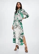 Атласна спідниця Mango Printed Satin Зелений L 37041308 - изображение 2