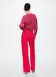 Штани MANGO Maca Straight Suit Фуксія 32 37085145 - изображение 2