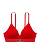 Комплект белья (лиф+трусики шортики) Victoria's Secret Logo Shine Patch 70B/S красный - изображение 6