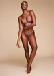 Комплект белья (лиф+трусики танга) Victoria's Secret (2133866322378) 70B/XS Коричневый - изображение 1