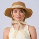 Шляпа канотье женская с лентой-завязкой LuckyLOOK Мелоди One Size Бежевый 733-732 - изображение 4