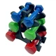 Набор виниловых гантелей на подставке Vinyl Dumbbell Set NE-VIN-12, 2 шт по 0,5 кг, 1 кг, 1,5 к - изображение 3