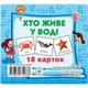 Розвиваючі картки для дітей Хто у воді живе J802у, 18 картинок - зображення 1