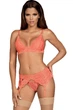 Комплект с поясом для чулок Obsessive 810-SEG-5 L/XL Коралловый - изображение 1