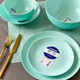 Блакитний столовий сервіз Diwali Light Turquoise 18 предметів Luminarc склокераміка P2963 - зображення 4