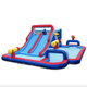Надувний аквапарк Costway Fun Kids 6-в-1: гірка, басейн, скеледром, водяні гармати, батут, без вентилятора - зображення 9