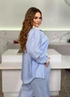 Женский костюм в полоску 441784 Голубой 48-50 - изображение 4
