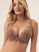 Бюстгальтер Push-up з кісточками мереживний Esotiq Kavi 42325-84X 65F Коричневий (5903972385999) - зображення 1