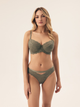 Biustonosz damski bez Push Up usztywniany Esotiq Lynn 42330-87X 75I Khaki (5903972387450) - obraz 3