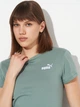 Футболка хлопковая женская Puma Ess Small No. 1 Logo Tee (S) 68237330 M Green Moon (4067983405259) - изображение 4