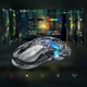 Геймерська акумуляторна, бездротова (Bluetooth + 2,4G), миша GravaStar Mercury M2, Transparent Black/Прозоро Чорний (GRAVASTARM2_TBLK) - изображение 8