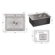 Мойка для кухни интегрированная Lidz Handmade H5045 (LDH5045BRU35383) Brushed Steel 3,0/1,0 мм - изображение 2
