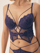 Бюстьє Push-up з кісточками мереживне Esotiq Bari 42509-59X L Темно-синє (5903972526774) - зображення 1