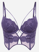Бюстьє Push-up з кісточками мереживне Esotiq Bari 42509-59X XL Темно-синє (5903972526781) - зображення 6