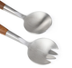 Zestaw HOMLA Mooka Miska do sałat ceramiczna czarna 24 cm + sztućce do serwowania 2 szt (5904183810652) - obraz 3