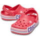 Сабо Crocs Crocband Kids Clog 31-32 р 19.2-20.0 см Детские Малиновые 204537-J1 Logo Stripe Poppy - изображение 3