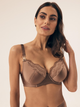 Biustonosz damski bez Push Up z fiszbinami Esotiq Brillant 42547-82X 80F Brązowy (5903972530931) - obraz 1