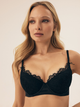 Biustonosz damski Push Up z fiszbinami Esotiq Blithely 42551-99X 70B Czarny (5903972532331) - obraz 1