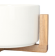 Misa do sałat HOMLA Fincan ceramiczna biała na drewnianej podstawce 20 x 10 cm (5904183853185) - obraz 3