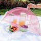 Складная москитная сетка на стол для защиты еды от мух Mosquito Cap 33 х 33 см (R29821) Розовый - изображение 3