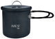 Garnek turystyczny aluminiowy Nils Camp NC4202 z pokrywką 1 litr (5908261683169) - obraz 1