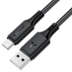 Кабель для зарядки ACEFAST C17-04 Black USB-A to USB-C силиконовый 1.2 м - изображение 1
