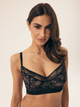 Biustonosz damski miękki bez Push Up Esotiq Bisous 42864-99X 80D Czarny (5903972549452) - obraz 1