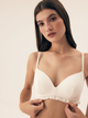 Biustonosz damski bez Push Up bawełniany Bloovii Malesia 43212-01X 65B Kremowy (5903972573211) - obraz 1