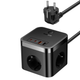Мережевий зарядний пристрій Baseus PowerCombo Cube Power Strip 3AC+2U+2C 30W 1.5m EU Cluster Black E00066400117-00 - зображення 1