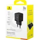 Сетевое зарядное устройство Baseus Palm Fast Charger C+U 30W EU Cluster Black (P1011160A113-00) - изображение 2