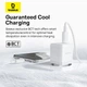 Мережевий зарядний пристрій Baseus Palm Fast Charger 1C 20W EU Moon White (with Baseus Mini White Cable USB-C to USB-C 60W (20V/3A) 1m Moon White) (P10111602213-01) - изображение 12