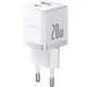 Мережевий зарядний пристрій Baseus Palm Fast Charger C+U 20W EU Moon White (P10111608213-00) - зображення 3
