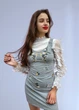 Сарафан женский в мелкую клетку TopShop Черно-белый 12212 S (42 ) - изображение 5