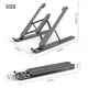Регульована підставка для ноутбука Laptop Stand пластикова 6 рівнів висоти Чорна 10–17.3 дюйма - зображення 8