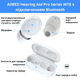 Слуховий апарат AIMED Hearing Aid Pro Series W10 з підключенням Bluetooth та портативним кейсом для зарядки Чорний - зображення 7