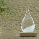 Барометр Штормгласс Капля средняя 19 х 8 см Storm glass на деревянной подставке - изображение 1