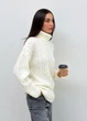 Светр ART KNIT Олівія молочний, oversize 032218 - зображення 6