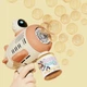 Детский пистолет пулемет Bubble Gun 18 см генератор мыльных пузырей автоматический Белый с оранжевым - изображение 6