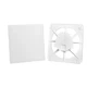 Вентиляційна решітка декоративна з панеллю AirRoxy 150x150 dRim grill ABS White Gloss Plexi - комплект (02-300-01-183) - зображення 1