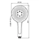 Лійка для душу KOER KP-0401-05, 3 функції (Колір чорний) (KR4981) - изображение 2