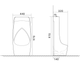 Пісуар підлоговий Mixxus Premium BEVEL-0902 440x320x970mm з краном для пісуара (MP6666) ( 11652 ) - изображение 9
