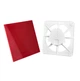 Вентиляційна решітка декоративна з панеллю AirRoxy 150x150 dRim grill Red Gloss Plexi - комплект (02-300-01-163) - зображення 1