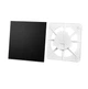 Вентиляційна решітка декоративна з панеллю AirRoxy 150x150 dRim grill Black Mat Plexi - комплект (02-300-01-174) - зображення 1