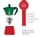 Гейзерная кофеварка Bialetti Moka Express Italia Tricolore (6 чашек - 270 мл) - изображение 2