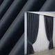 Ткань для штор бархат. Цвет графитовый - изображение 5